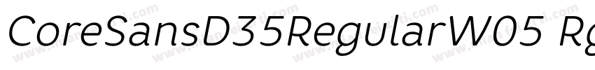 CoreSansD35RegularW05 Rg Regular字体转换